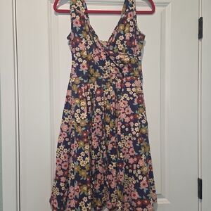 Effie's Heart Floral Midi Dress - Pink and Yellow Blooms